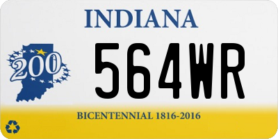 IN license plate 564WR