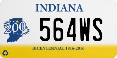 IN license plate 564WS