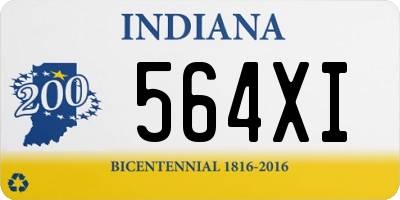 IN license plate 564XI