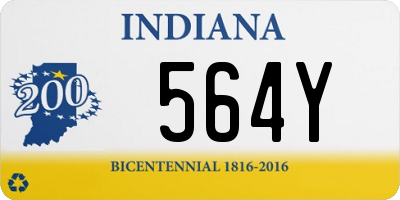 IN license plate 564Y