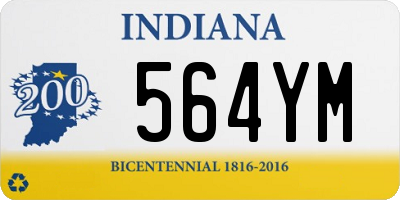 IN license plate 564YM