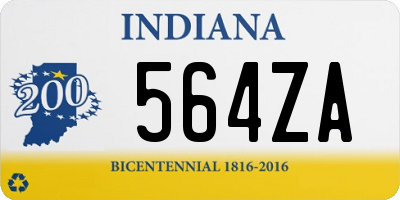 IN license plate 564ZA