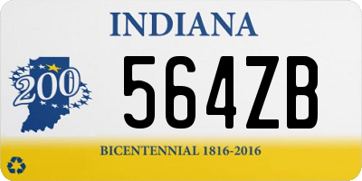 IN license plate 564ZB