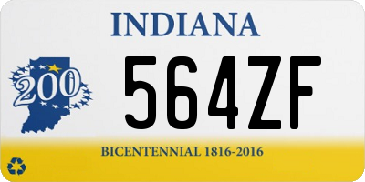 IN license plate 564ZF