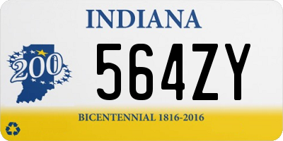 IN license plate 564ZY