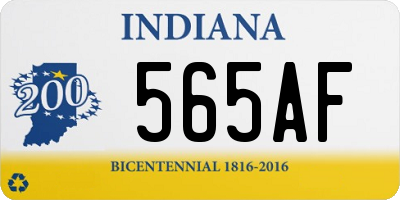 IN license plate 565AF