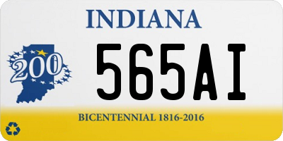 IN license plate 565AI