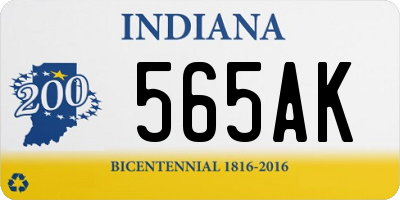 IN license plate 565AK