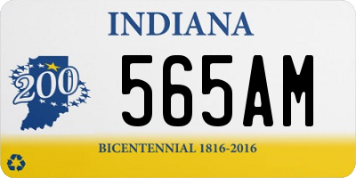 IN license plate 565AM