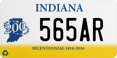 IN license plate 565AR