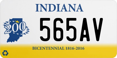 IN license plate 565AV