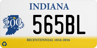 IN license plate 565BL