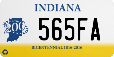 IN license plate 565FA