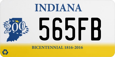 IN license plate 565FB