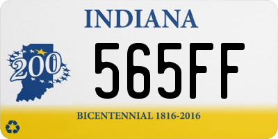 IN license plate 565FF