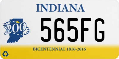 IN license plate 565FG