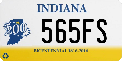 IN license plate 565FS