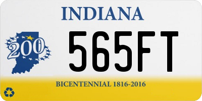 IN license plate 565FT