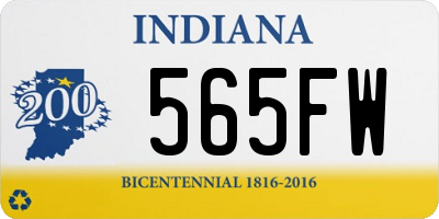 IN license plate 565FW