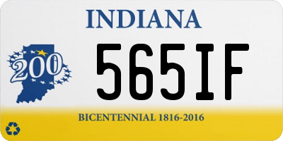 IN license plate 565IF