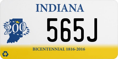 IN license plate 565J