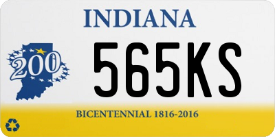 IN license plate 565KS