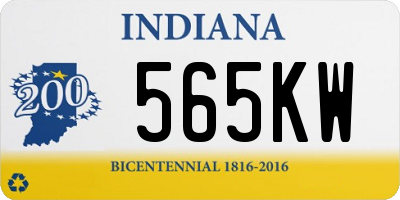 IN license plate 565KW