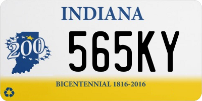 IN license plate 565KY