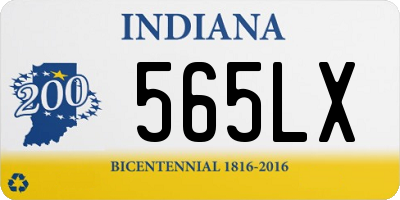 IN license plate 565LX