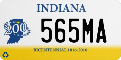 IN license plate 565MA