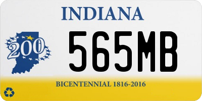 IN license plate 565MB