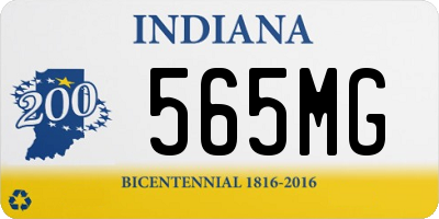 IN license plate 565MG