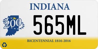 IN license plate 565ML