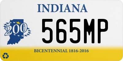 IN license plate 565MP