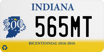 IN license plate 565MT