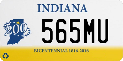 IN license plate 565MU