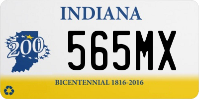 IN license plate 565MX