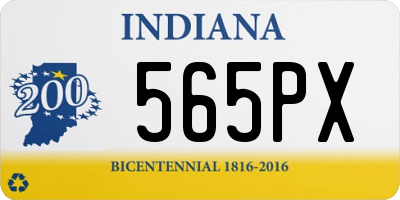 IN license plate 565PX