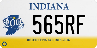 IN license plate 565RF