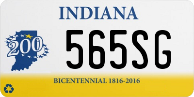 IN license plate 565SG