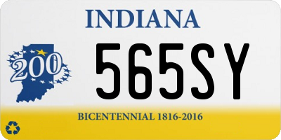 IN license plate 565SY