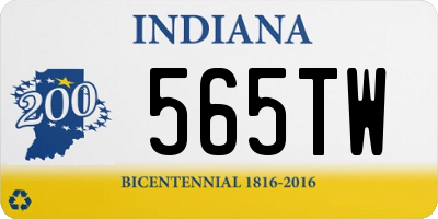 IN license plate 565TW