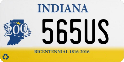 IN license plate 565US