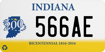 IN license plate 566AE