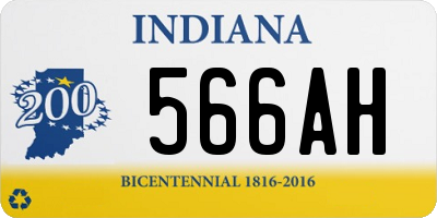 IN license plate 566AH