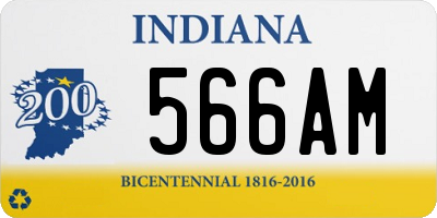 IN license plate 566AM