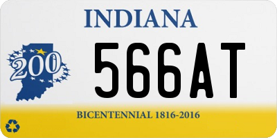 IN license plate 566AT