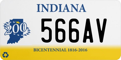 IN license plate 566AV