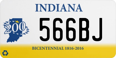 IN license plate 566BJ