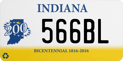 IN license plate 566BL